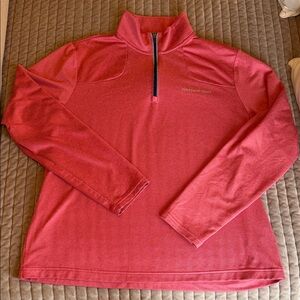 Vineyard Vines Men's Performance Zip-Up in Coral Red
